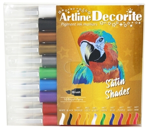 Artline Decorite brush metallic 10-set